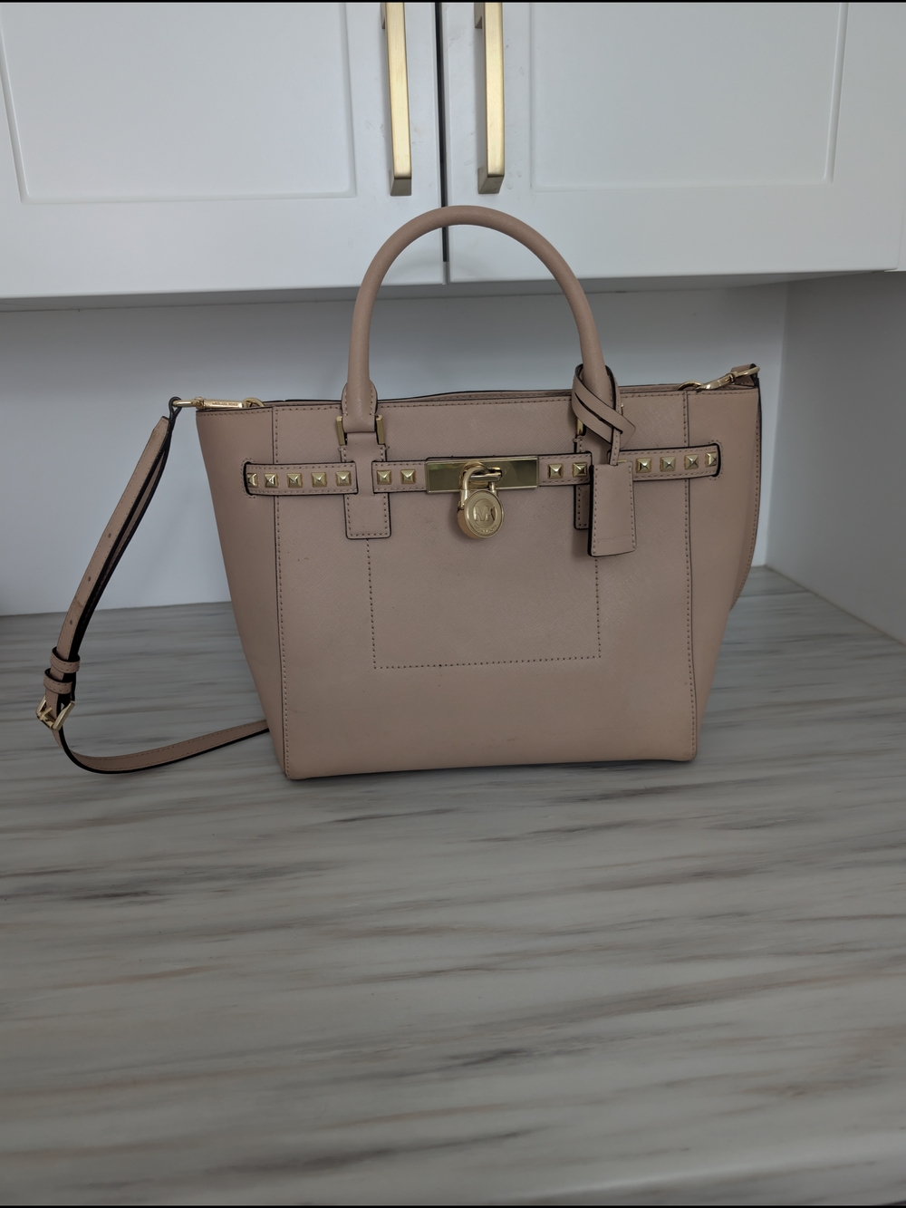 Michael Kors Satchel Handbag in Nude Pink
